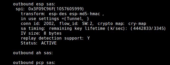 思科路由器上配置L2L查看IPSec SA